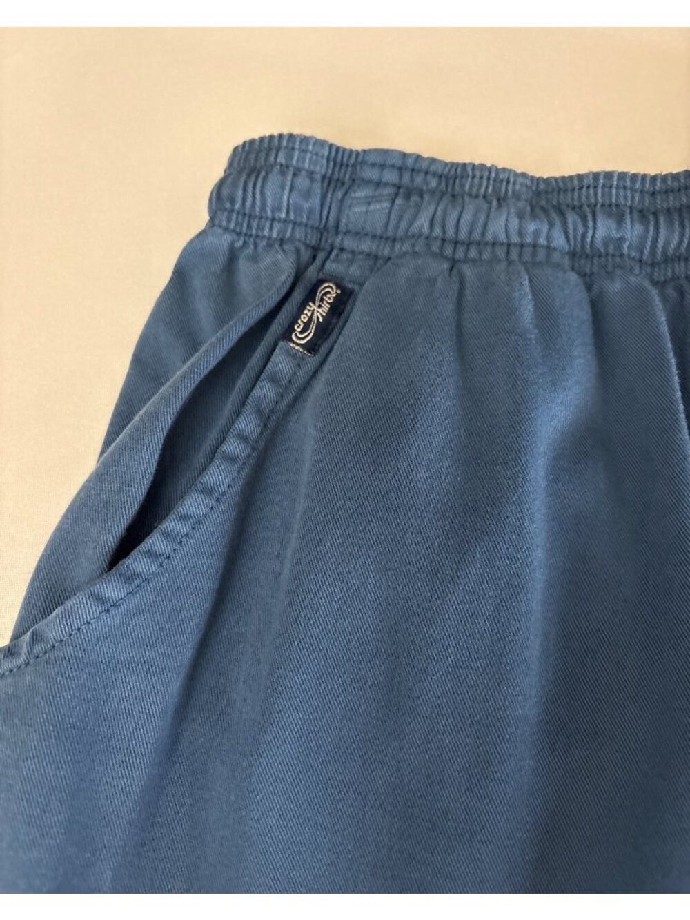 Crazy Shirts Hawaii Men's Joggers Pants Blue Elastic Waist Medium Relax Vintage - Picture 6 of 13